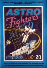 Box cover for Astro Fighters on the Commodore VIC-20.