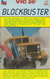 Box cover for Block Buster on the Commodore VIC-20.