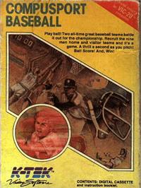 Box cover for Compusport Baseball on the Commodore VIC-20.