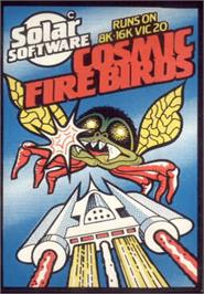 Box cover for Cosmic Firebirds on the Commodore VIC-20.