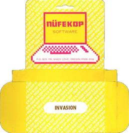Box cover for Invasion on the Commodore VIC-20.