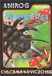 Box cover for Minipedes on the Commodore VIC-20.