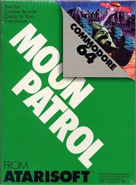 Box cover for Moon Patrol on the Commodore VIC-20.