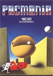 Box cover for Pacmania on the Commodore VIC-20.