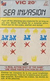 Box cover for Sea Invasion on the Commodore VIC-20.
