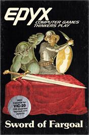 Box cover for Sword of Fargoal on the Commodore VIC-20.