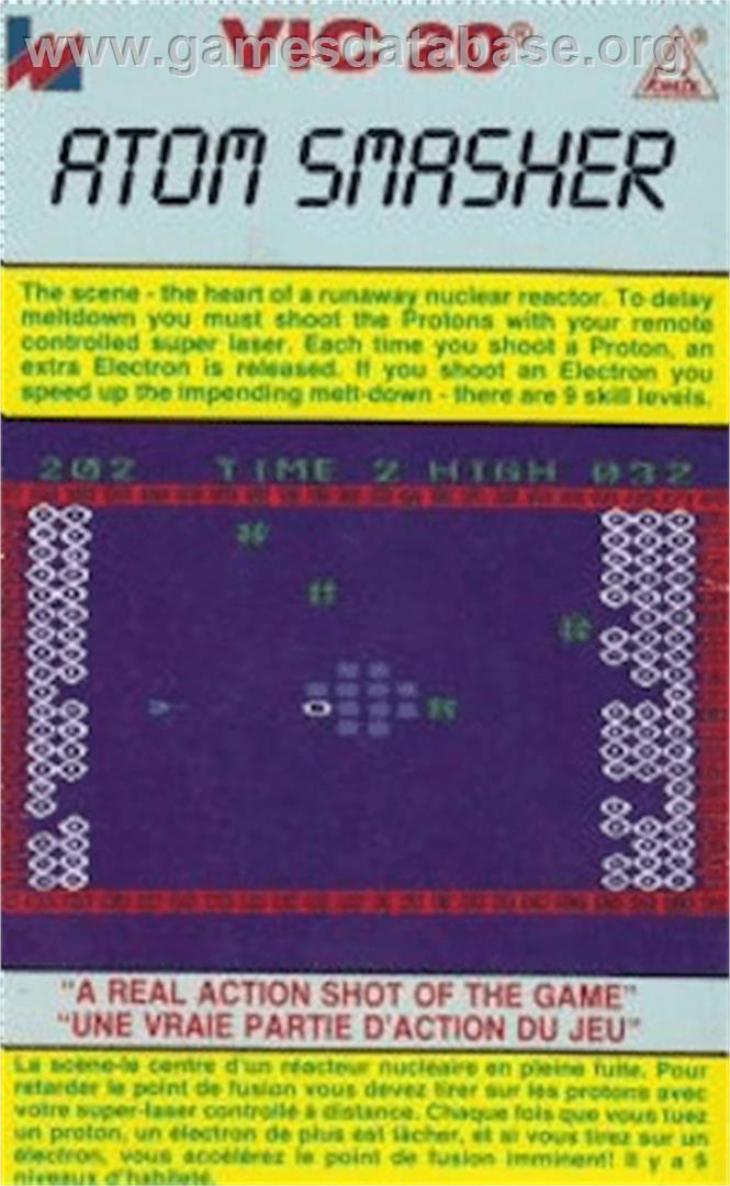 Atom Smasher - Commodore VIC-20 - Artwork - Box