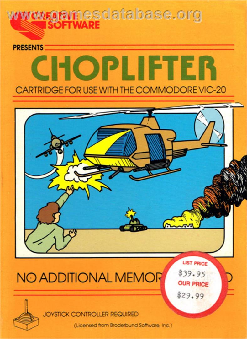 Choplifter - Commodore VIC-20 - Artwork - Box