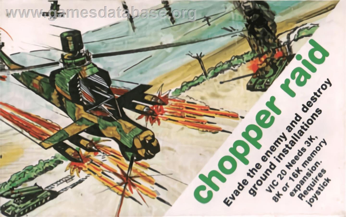 Chopper Raid - Commodore VIC-20 - Artwork - Box