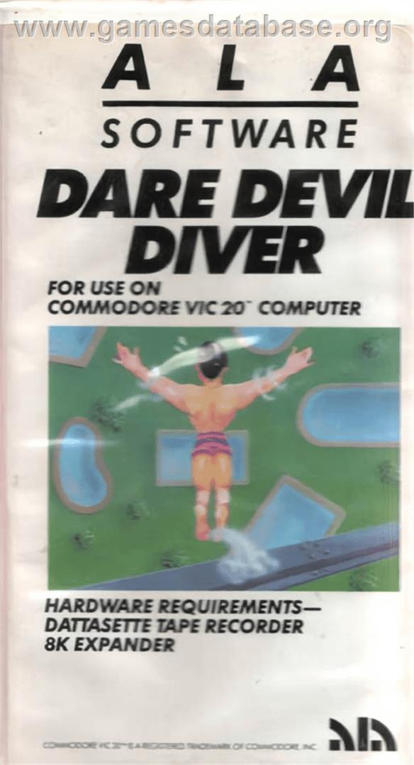 Dare Devil Diver - Commodore VIC-20 - Artwork - Box
