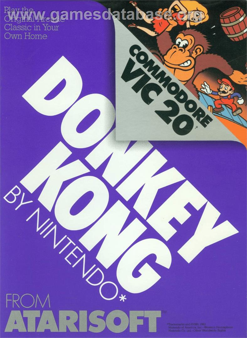 Donkey Kong - Commodore VIC-20 - Artwork - Box