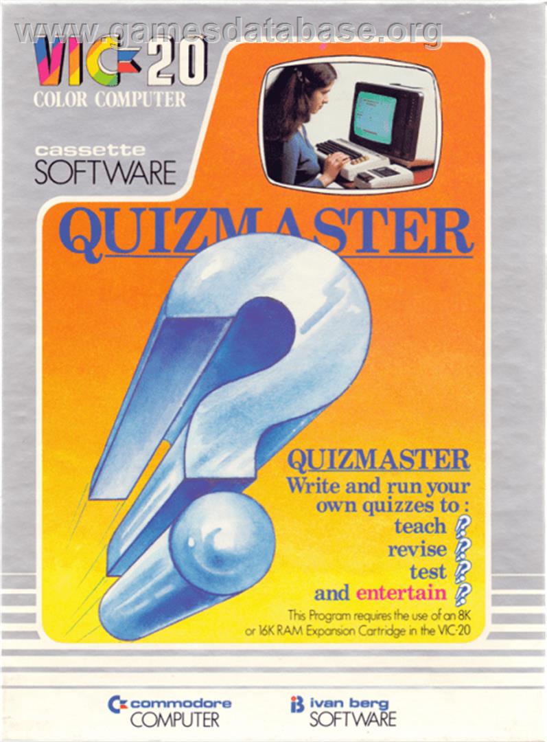 Quizmaster - Commodore VIC-20 - Artwork - Box
