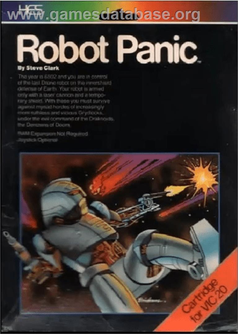 Robot Panic - Commodore VIC-20 - Artwork - Box