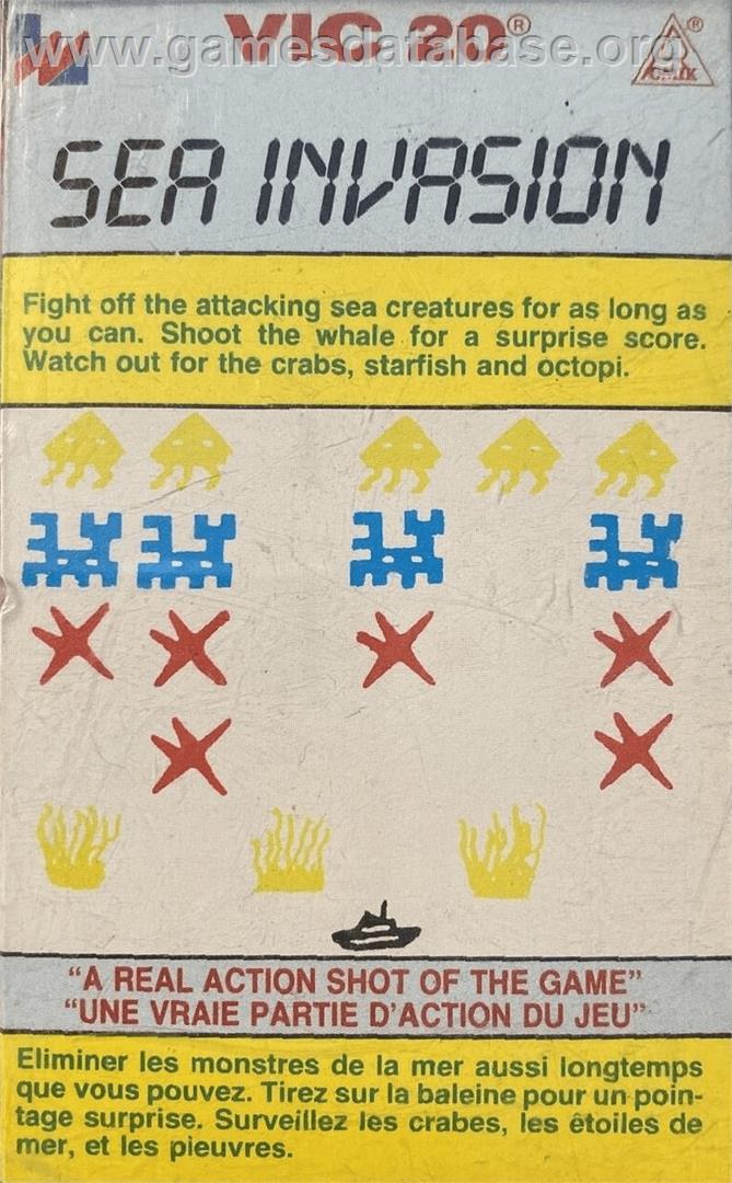 Sea Invasion - Commodore VIC-20 - Artwork - Box