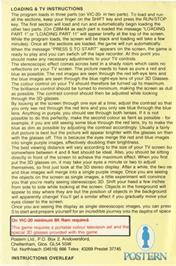 Box back cover for 3-deep Space on the Commodore VIC-20.
