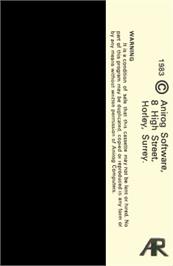 Box back cover for 3d Time Trek on the Commodore VIC-20.