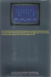 Box back cover for Alien Blitz on the Commodore VIC-20.