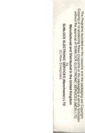 Box back cover for Alpha Blaster on the Commodore VIC-20.