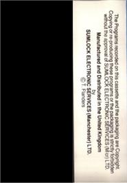 Box back cover for Astro Fighters on the Commodore VIC-20.