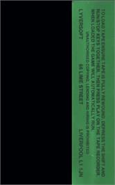 Box back cover for Bird Of Prey on the Commodore VIC-20.