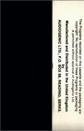 Box back cover for Blockade on the Commodore VIC-20.