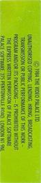 Box back cover for Bricks on the Commodore VIC-20.