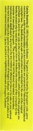 Box back cover for Catcha Snatcha on the Commodore VIC-20.