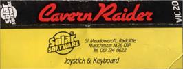 Box back cover for Cavern Raider on the Commodore VIC-20.