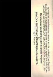 Box back cover for Chopper on the Commodore VIC-20.
