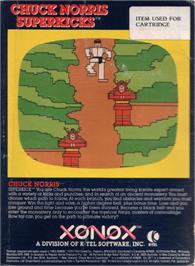 Box back cover for Chuck Norris Superkicks on the Commodore VIC-20.