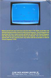 Box back cover for Cloudburst on the Commodore VIC-20.