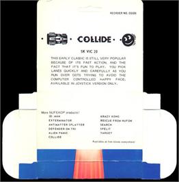 Box back cover for Collide on the Commodore VIC-20.