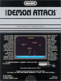 Box back cover for Demon Attack on the Commodore VIC-20.
