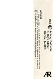 Box back cover for Dracula on the Commodore VIC-20.