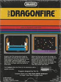 Box back cover for Dragonfire on the Commodore VIC-20.