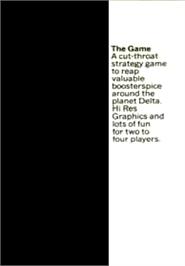 Box back cover for Harvester on the Commodore VIC-20.