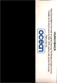 Box back cover for Hunchback on the Commodore VIC-20.