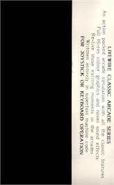 Box back cover for Invaders on the Commodore VIC-20.