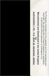 Box back cover for Kaktus on the Commodore VIC-20.