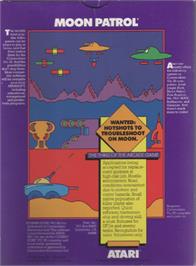Box back cover for Moon Patrol on the Commodore VIC-20.