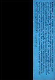 Box back cover for Mower Mania on the Commodore VIC-20.