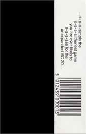 Box back cover for Snake Bite on the Commodore VIC-20.
