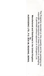 Box back cover for Star Wars on the Commodore VIC-20.