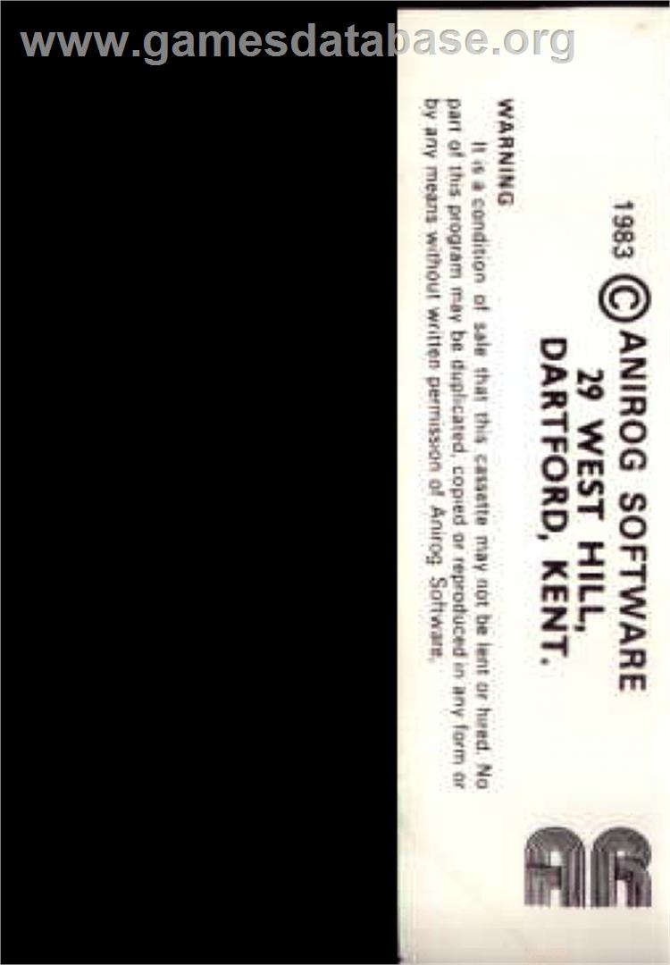 Battlefield - Commodore VIC-20 - Artwork - Box Back