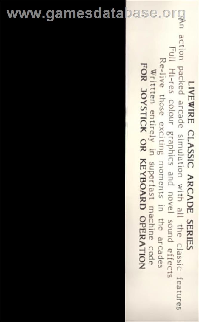 Invaders - Commodore VIC-20 - Artwork - Box Back