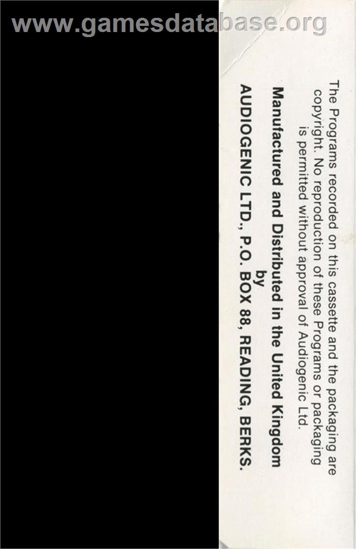 Kaktus - Commodore VIC-20 - Artwork - Box Back