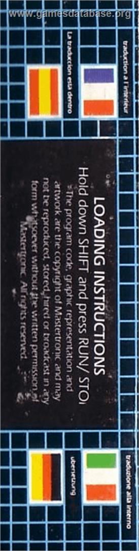 King Tut - Commodore VIC-20 - Artwork - Box Back