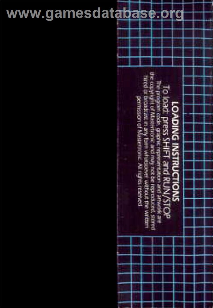 Phantom Attack - Commodore VIC-20 - Artwork - Box Back