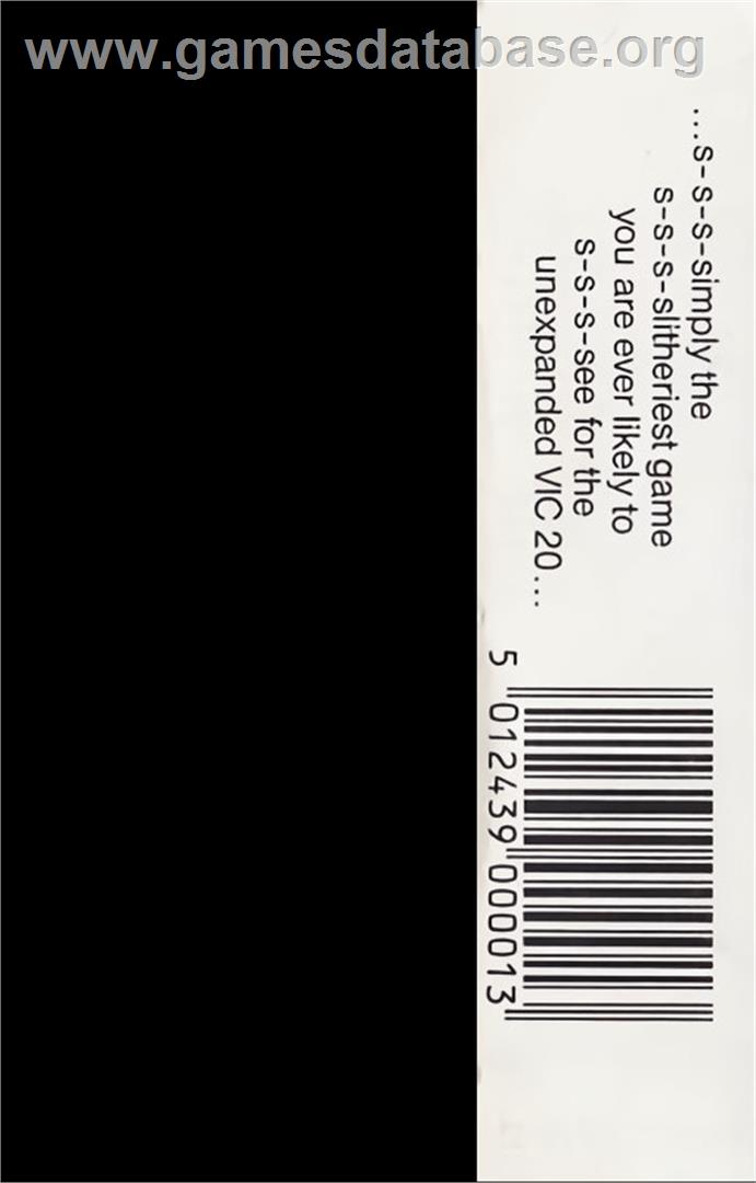 Snake Bite - Commodore VIC-20 - Artwork - Box Back