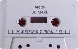 Cartridge artwork for 3d Maze on the Commodore VIC-20.